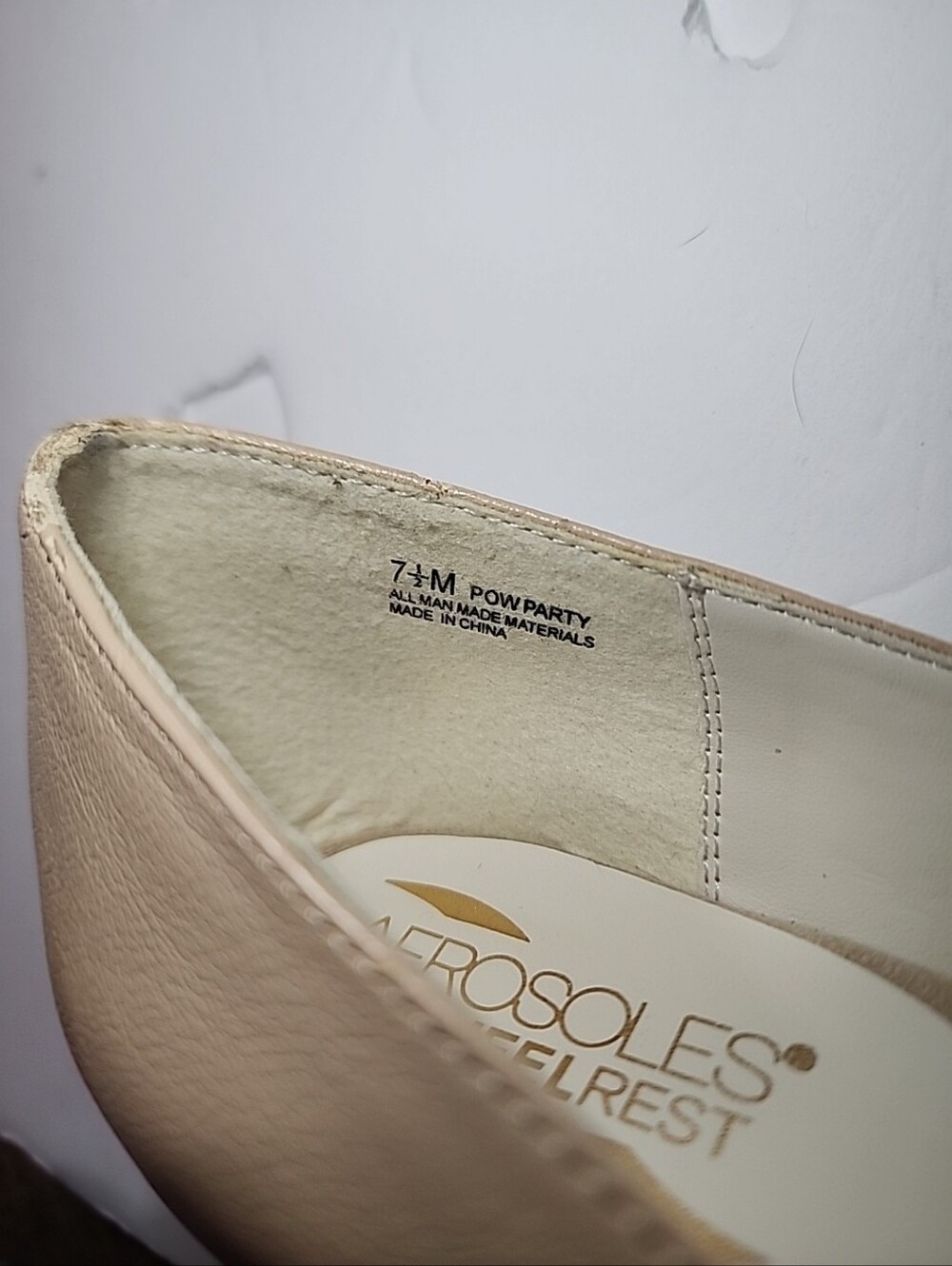 Areosoles Bone Open Toe Pumps Size 71/2M Memory Foam Comfort NWT - Picture 8 of 12